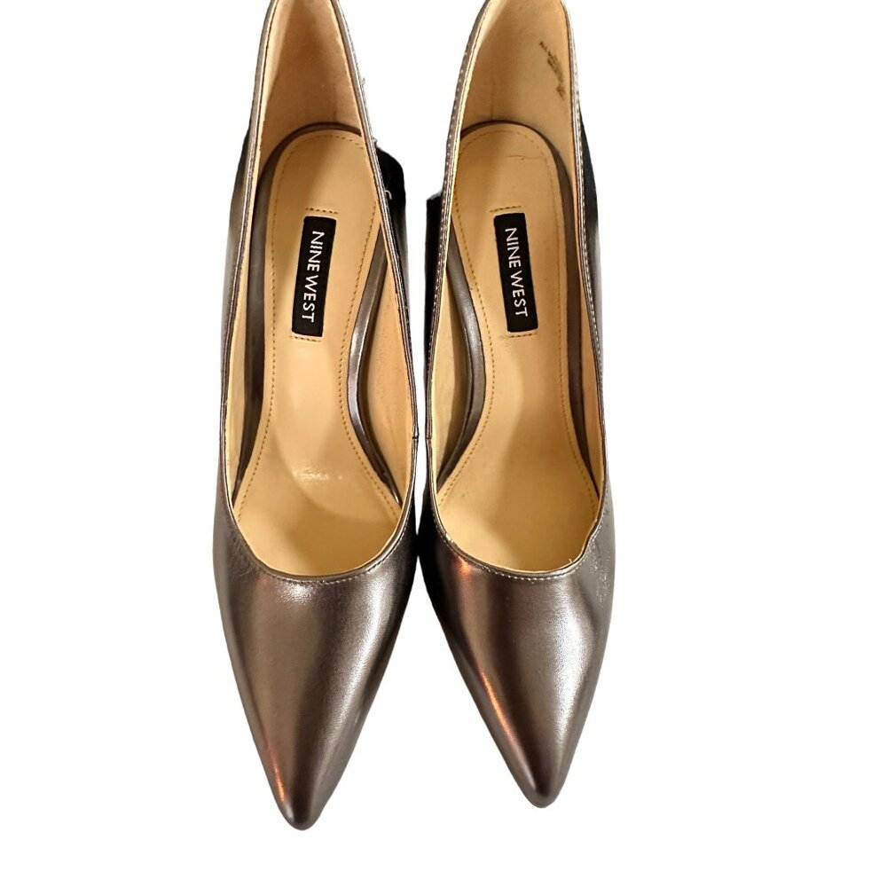 👗 2/$30 👗 New Pewter 4" Nine West Heels size 6.5